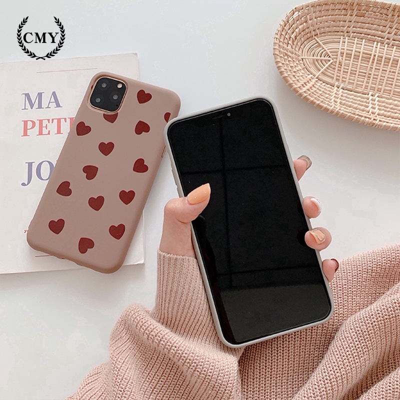 Ốp lưng họa tiết trái tim đáng yêu cho iPhone11/11Pro 11pro Max X XR XS XS MAX 7 8 plus SE | BigBuy360 - bigbuy360.vn
