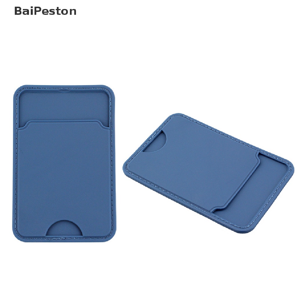 [BaiPeston] Bộ Ngăn Đựng Thẻ Bằng Silicon Dán Sau Điện Thoại ♨Nóng Bỏng