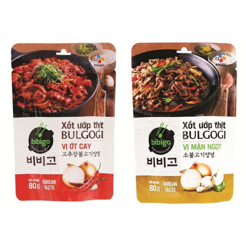 Xốt ướp thịt Bulgogi vị ớt cay/ mặn ngọt CJ food 80g