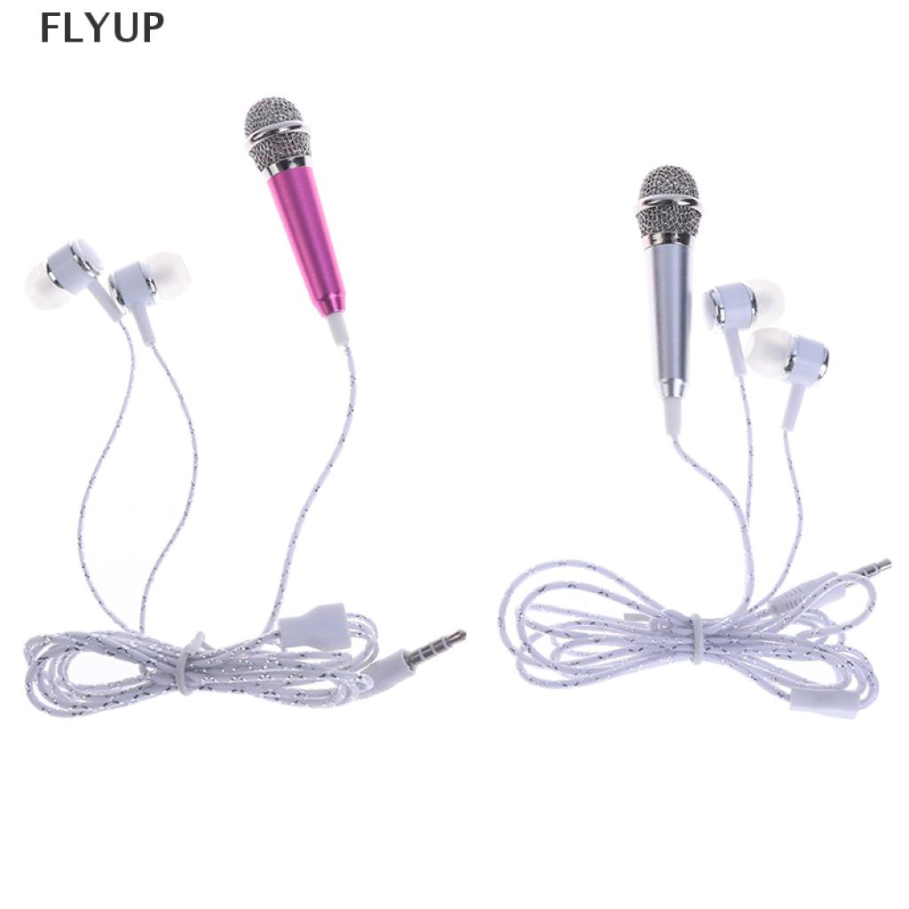 Micro Mini Kèm Giá Đỡ Và Tai Nghe Jack 3.5mm Chuyên Dụng Cho Studio Karaoke