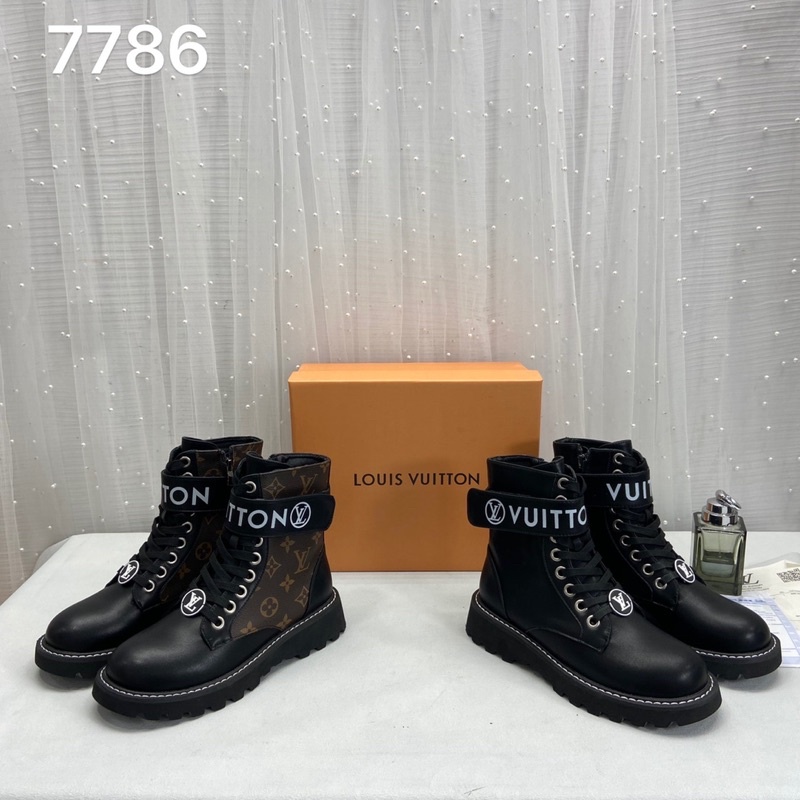Boot Chiến Binh LV Đen/Hoạ Tiết Full Size 35-39  -  By Anh Dinh Phuong