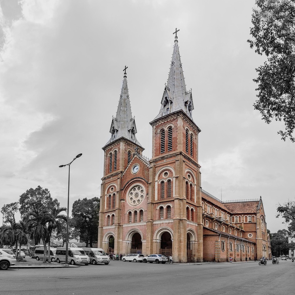 Áo Sơ Mi Tay Ngắn Họa Tiết ICON DENIM Duc Ba Church Landscape Phom Xuông Vải Dệt Chéo Mát Mẻ Ít Nhăn | BigBuy360 - bigbuy360.vn