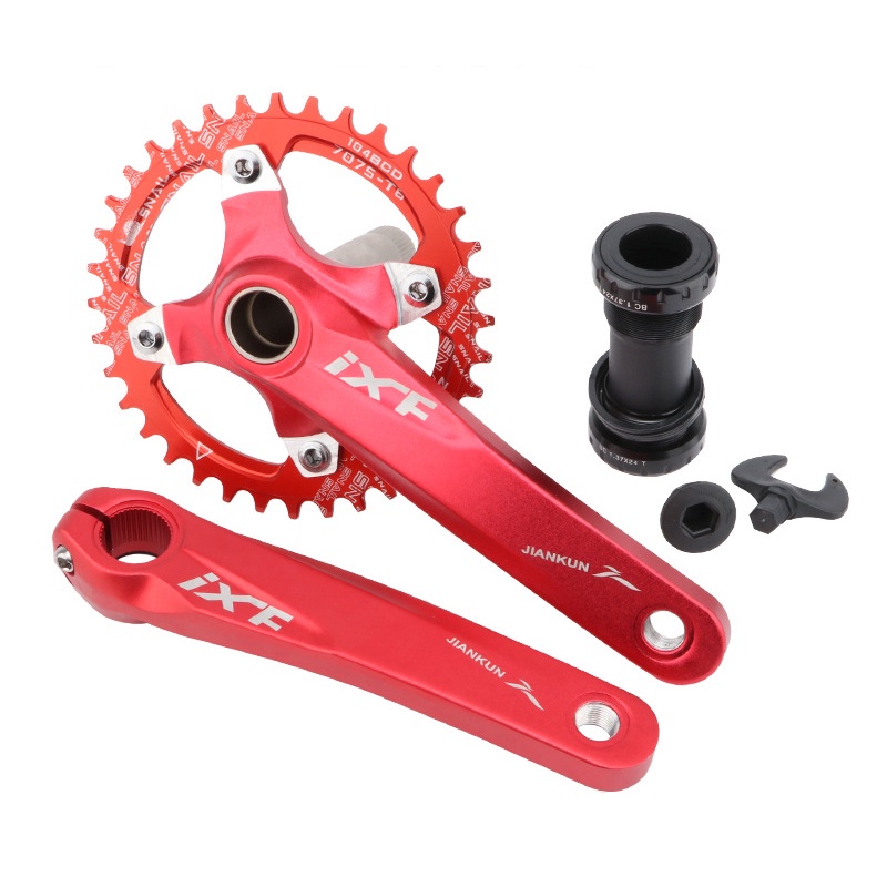 Full Bộ giò dĩa cốt rỗng xe đạp MTB kèm BB IXF 170mm đĩa BCD104 32 34 36 38 răng tùy chọn