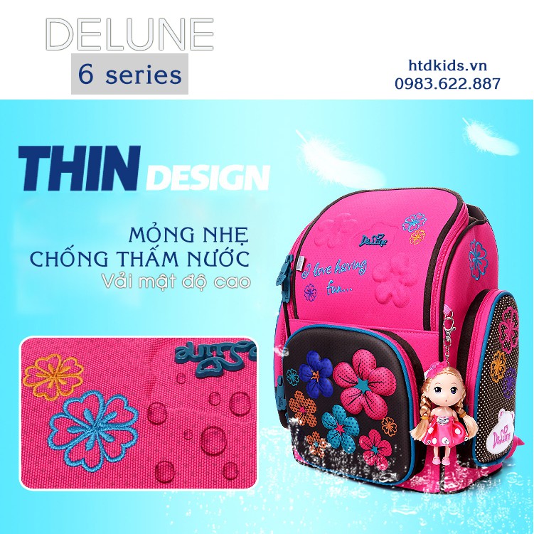 Cặp học sinh cao cấp thương hiệu Nga Delune series 6