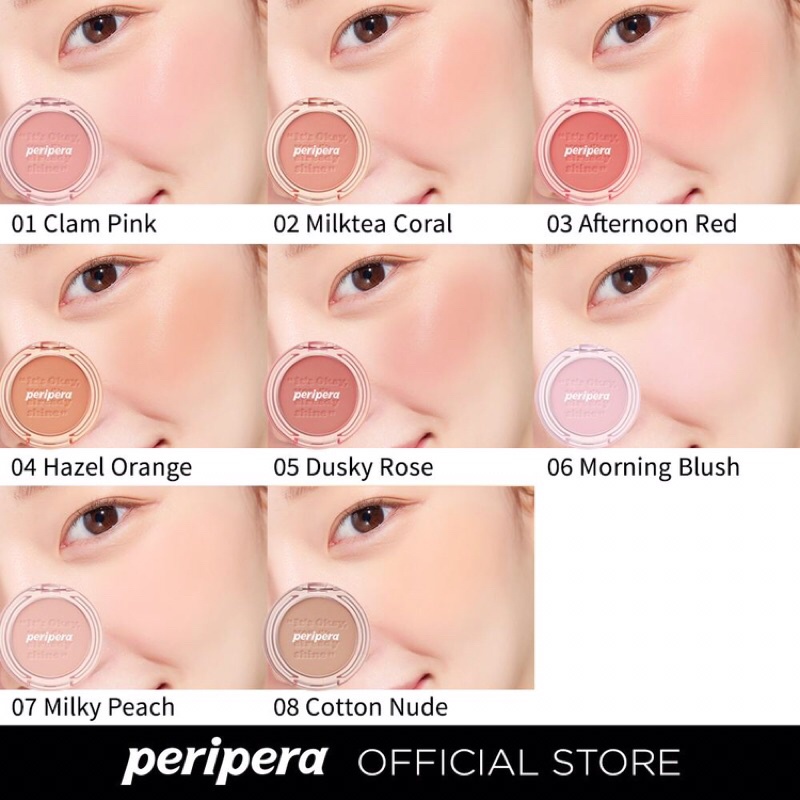 [SIÊU RẺ] Má Hồng PERIPERA Sunshine Cheek Full màu