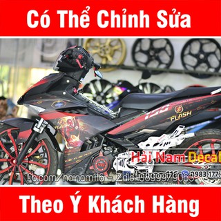 Tem Trùm Exciter 150 Đen Đỏ The Flash