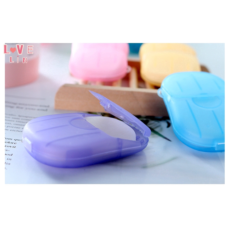 (Hàng Mới Về) Hộp Xà Phòng Giấy Mini Dùng Một Lần Tiện Lợi Du Lịch