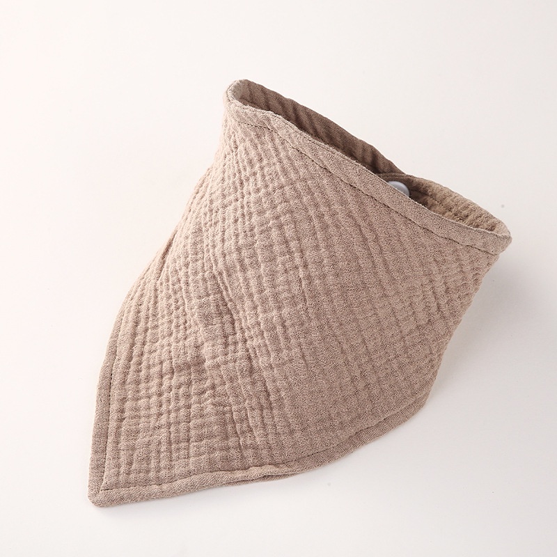 Yếm Ăn cotton Hai Lớp Hình Tam Giác Phong Cách Âu Mỹ Cho Bé