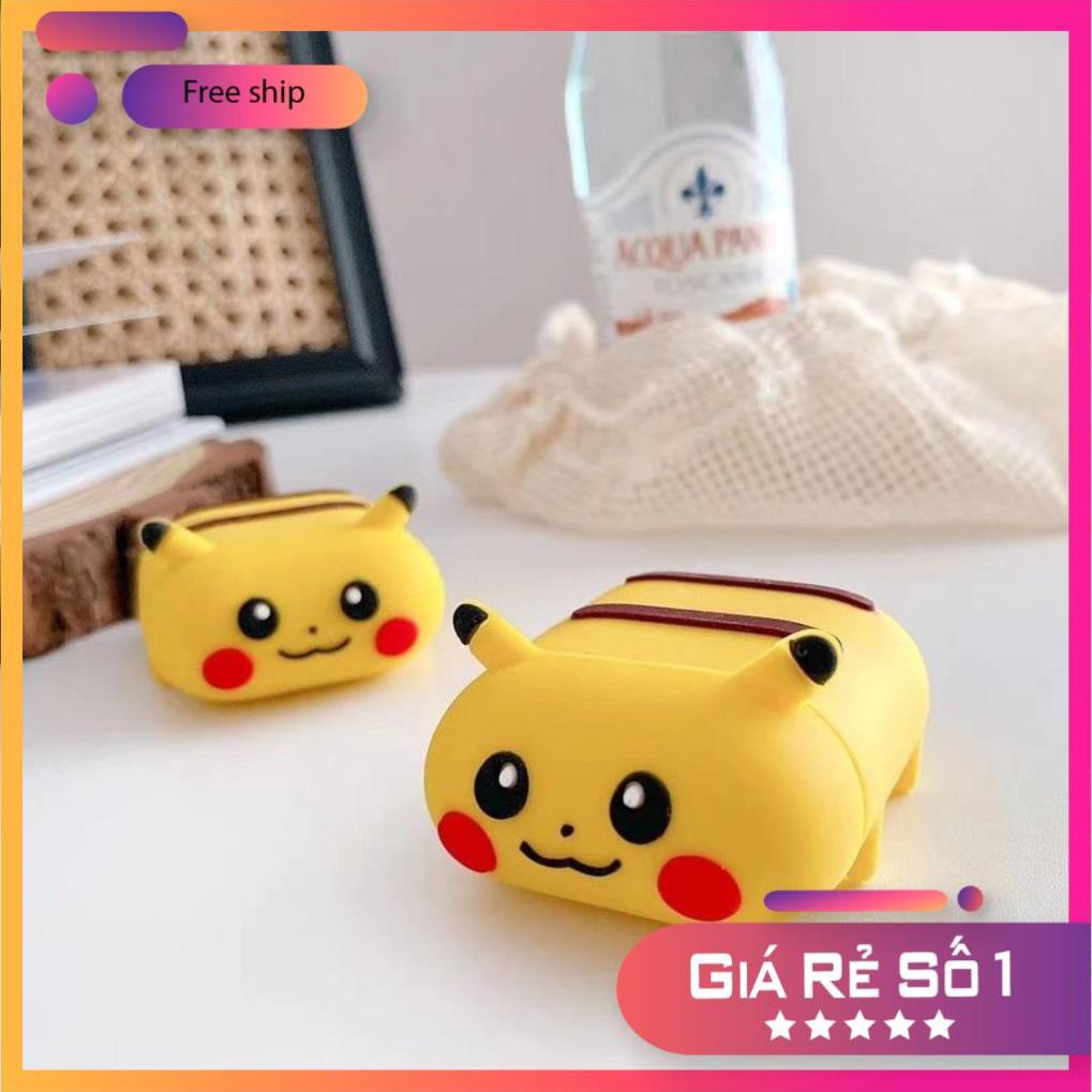 VỎ BỌC AIRPODS CUTE PIKACHU Case Tai Nghe Không Dây Airpods 1/ 2/ i12/ Pro