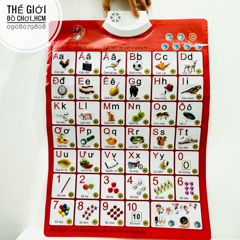 [VỪA HỌC-VỪA CHƠI] Đồ chơi bảng chữ cái chữ số thông minh giúp bé học đánh vần có nhạc