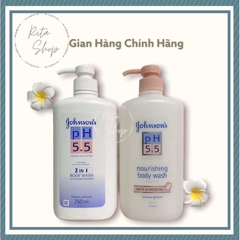 Sữa tắm Johnson’s pH 5.5 2in1 (hạnh nhân) 750ml