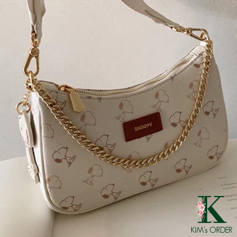 Túi da đeo chéo Snoopy mẫu mới 2021 phong cách Hàn Quốc | BigBuy360 - bigbuy360.vn