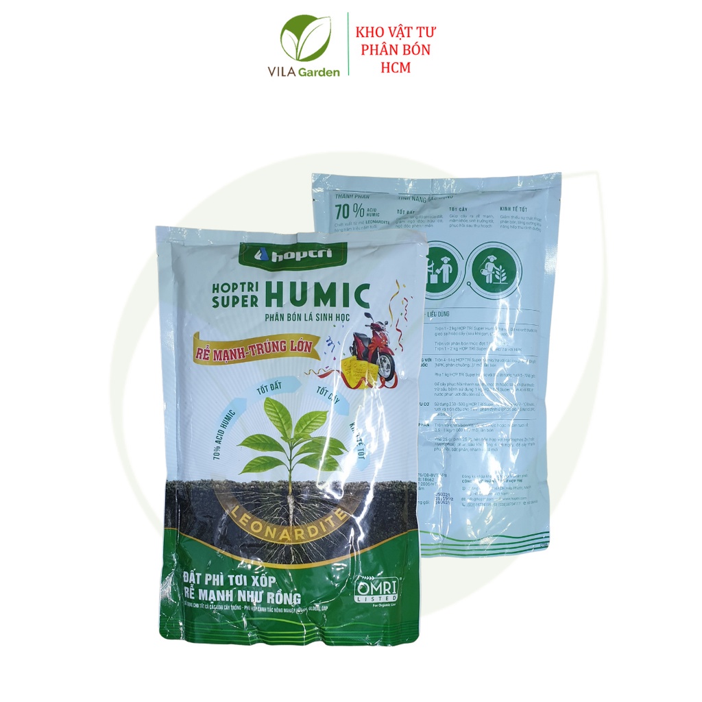 Phân Bón Lá SUPER ACID HUMIC Hợp Trí (1kg), Phân hữu cơ sinh học giúp ra rễ, cải tạo đất