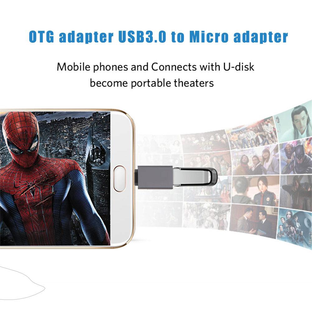 🌈NG 2/3PCS Micro USB OTG Adaptor Nam sang USB 3.0 Dữ liệu kết nối Nữ Portable OTG Converter