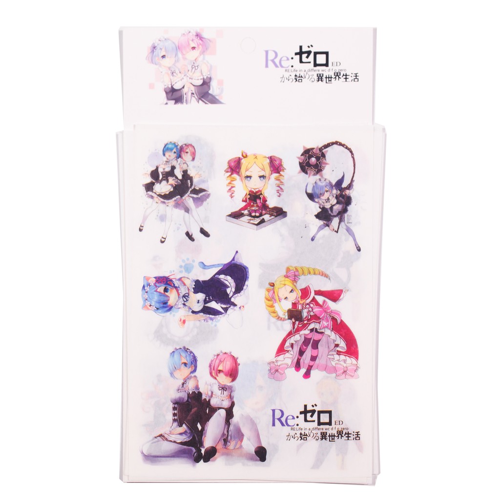 Bộ 6 Sticker Anime - Re:Zero [AAM] [PGN30]