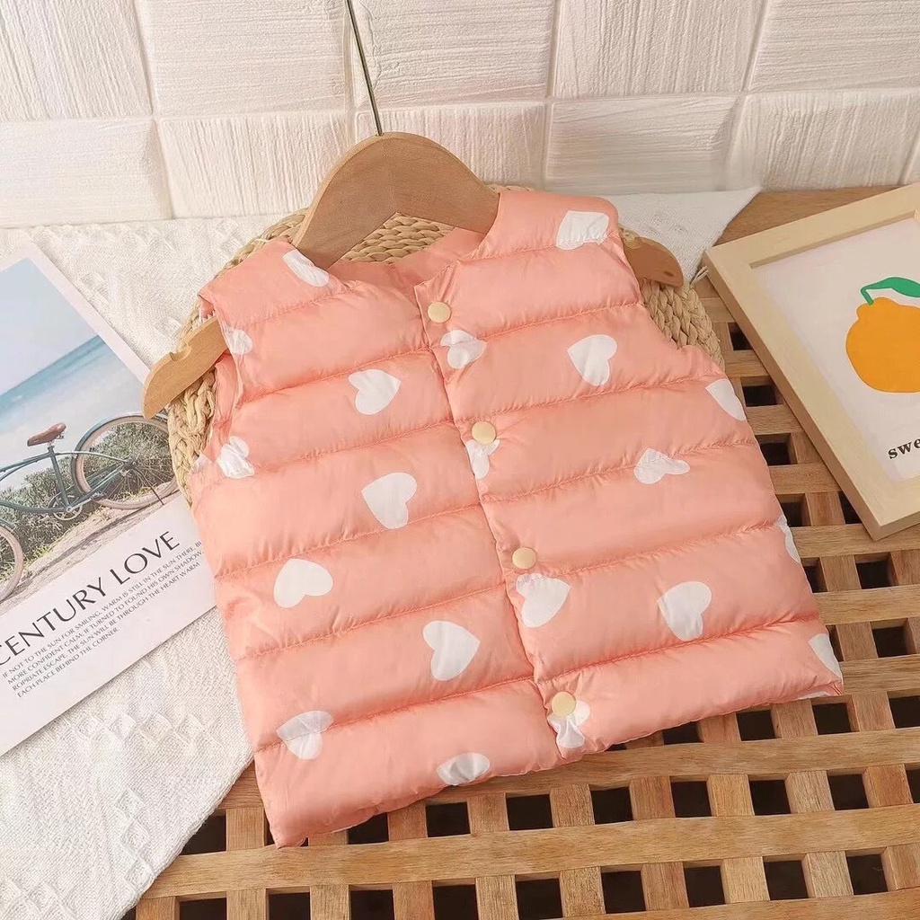 ÁO KHOÁC PHAO 3 LỖ BÉ TRAI GÁI NHỒI BÔNG DÀY DẶN