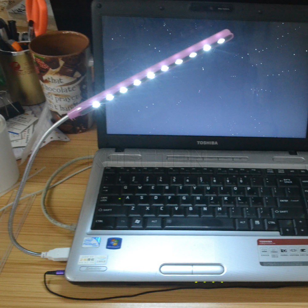 Đèn LED giắc cắm USB gồm 10 bóng LED nhỏ gọn tiện dụng