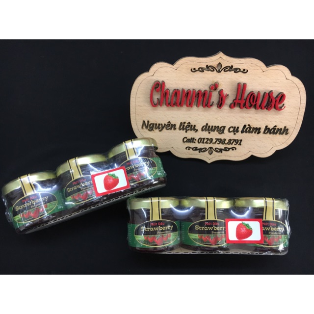 Mứt dâu 3 lọ (30g/lọ)