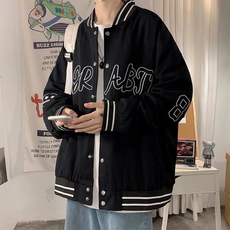 [Mã 12FASHIONSALE1 giảm 10K đơn 50K]  Áo khoác bomber dù unisex form rộng 2 lớp 28 nam nữ LANA FASHION