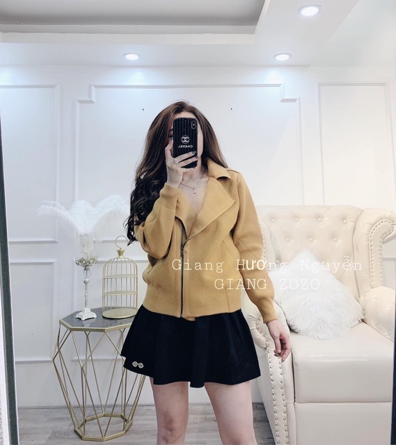 Áo khoác len ép khoá chéo cao cấp ( hình thật) 1930