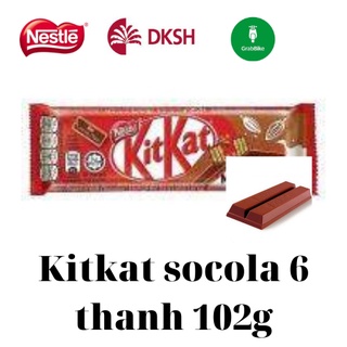 Kitkat socola gói 6 thanh 102 gram date  mới