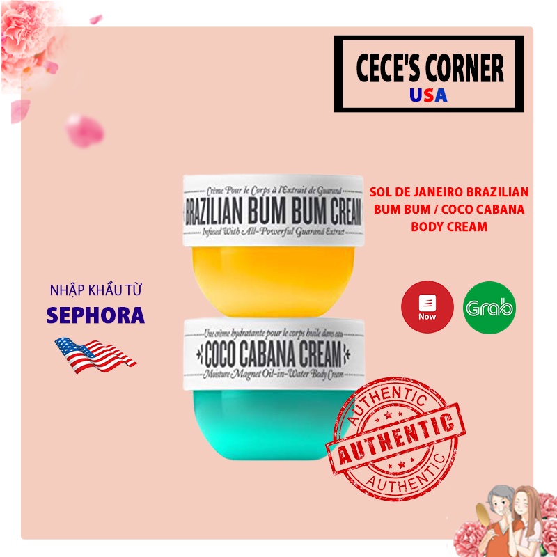 Kem dưỡng thể SOL DE JANEIRO Brazilian Bum Bum / Coco Cabana Body Cream
