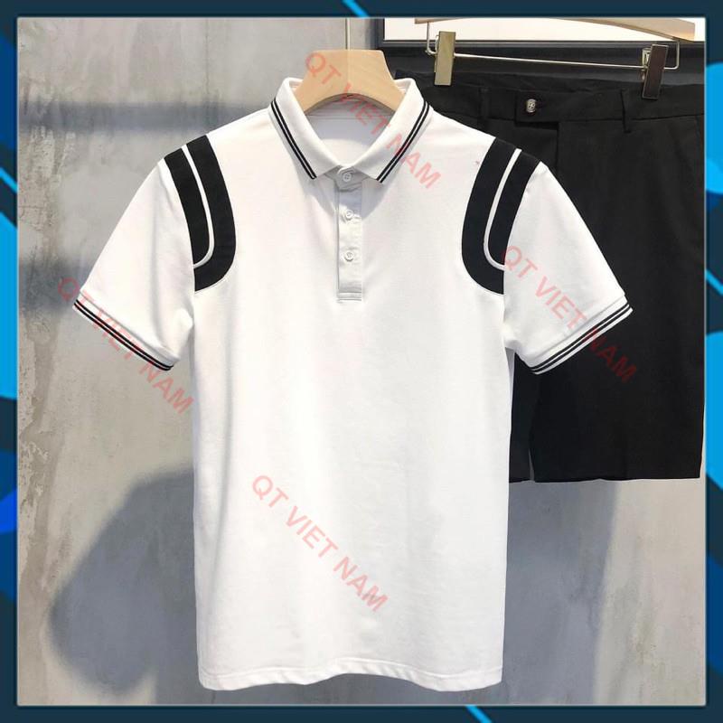[ ẢNH THẬT] Áo polo nam phối màu chất cá sấu cotton thấm hút mồ hôi về đủ 2 màu QTVN | BigBuy360 - bigbuy360.vn