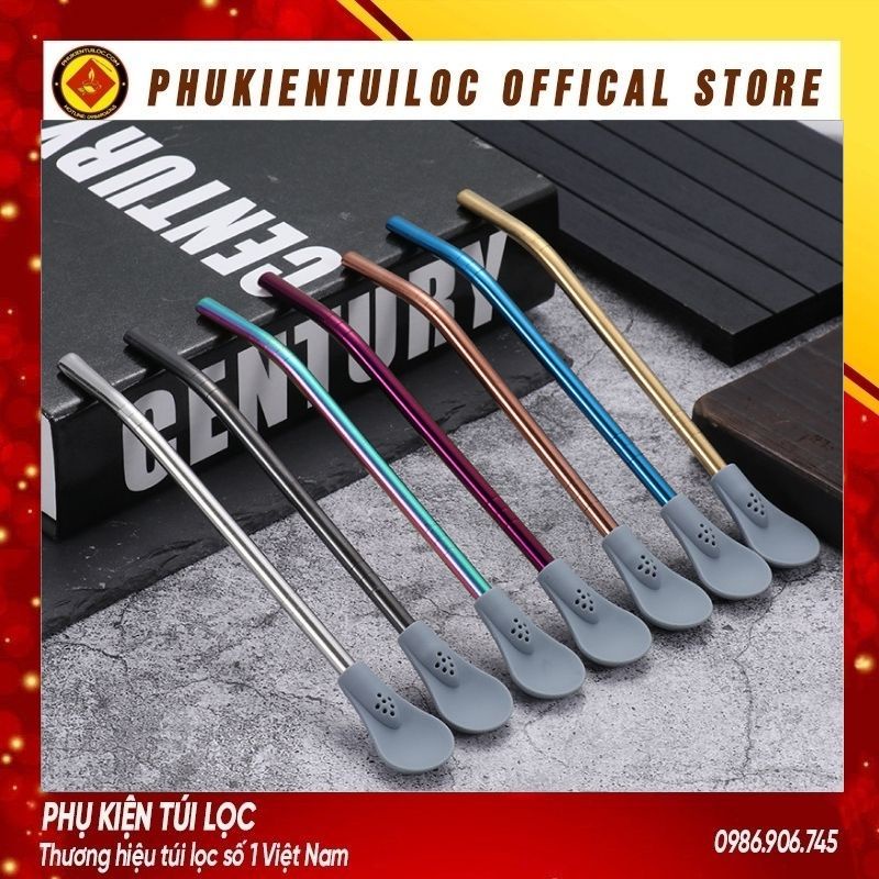 Thìa inox 304 kết hợp Silicone có thể tháo rời khuấy pha trà, cafe siêu tiện lợi- Phukientuiloc.com