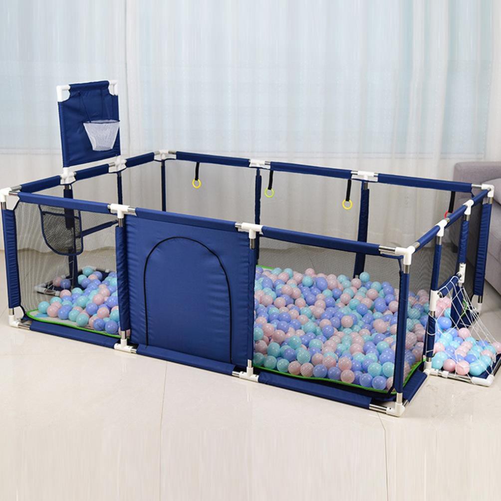 Quây bóng chữ nhật cho bé có rổ bóng và khung thành