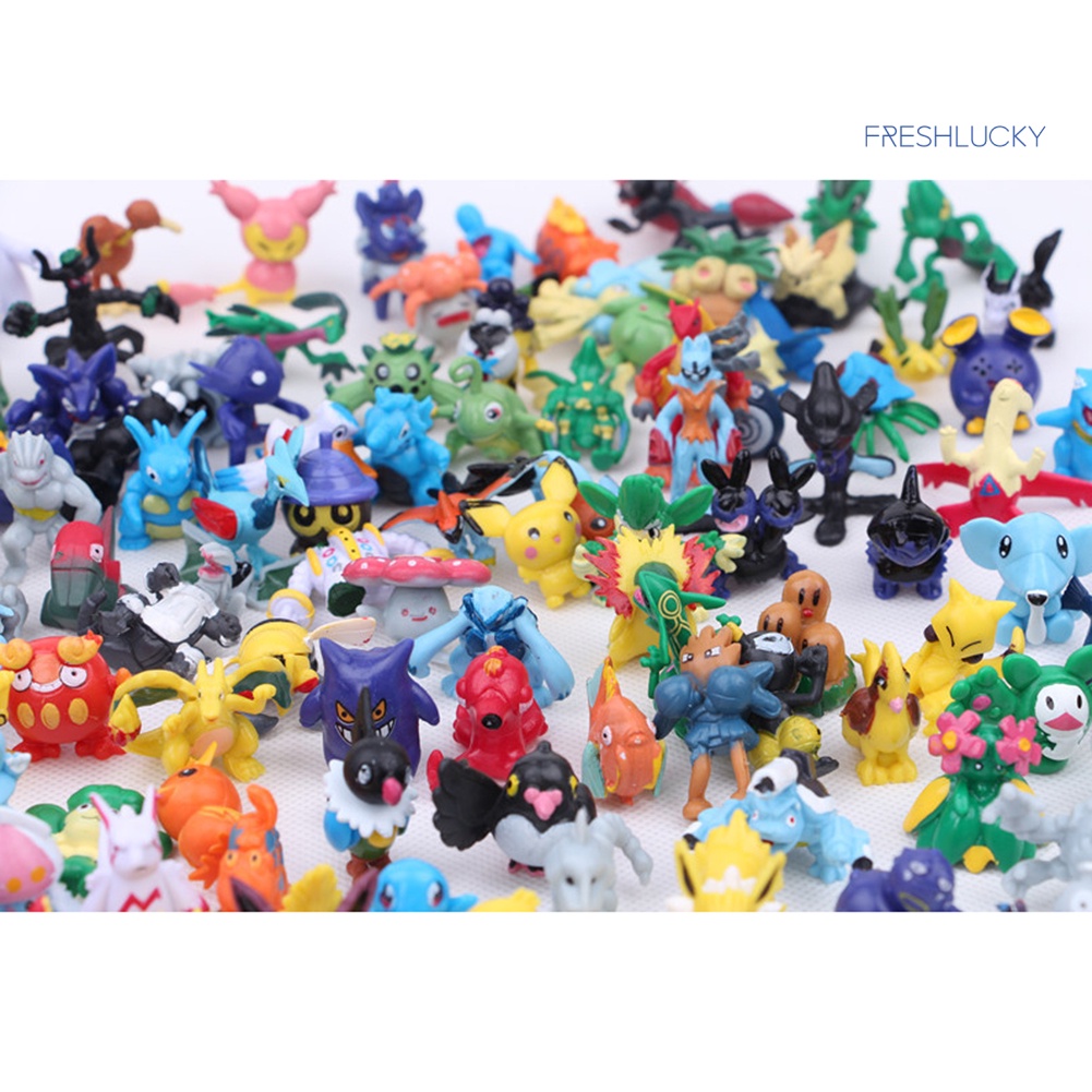 Set 144 mô hình quái vật Pokemon Go bằng nhựa PVC nhiều màu sắc