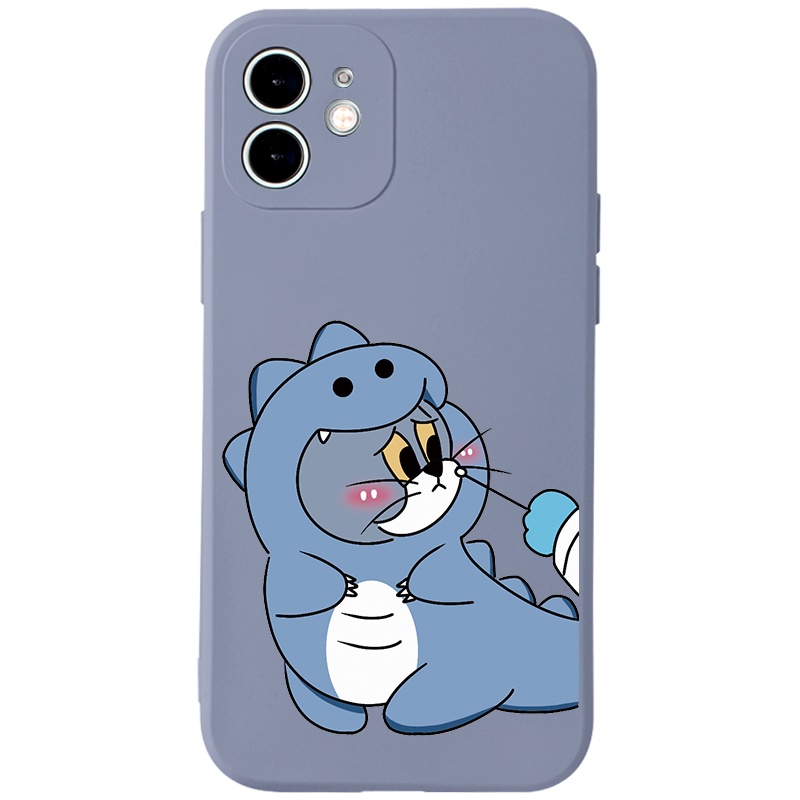 Ốp lưng JURSUE hoạt hình cặp đôi dễ thương đẹp cho iPhone 13 12 11 Pro Max SE 2020 X XR XS 8 7 ip 6S 6 Plus kute Y1915