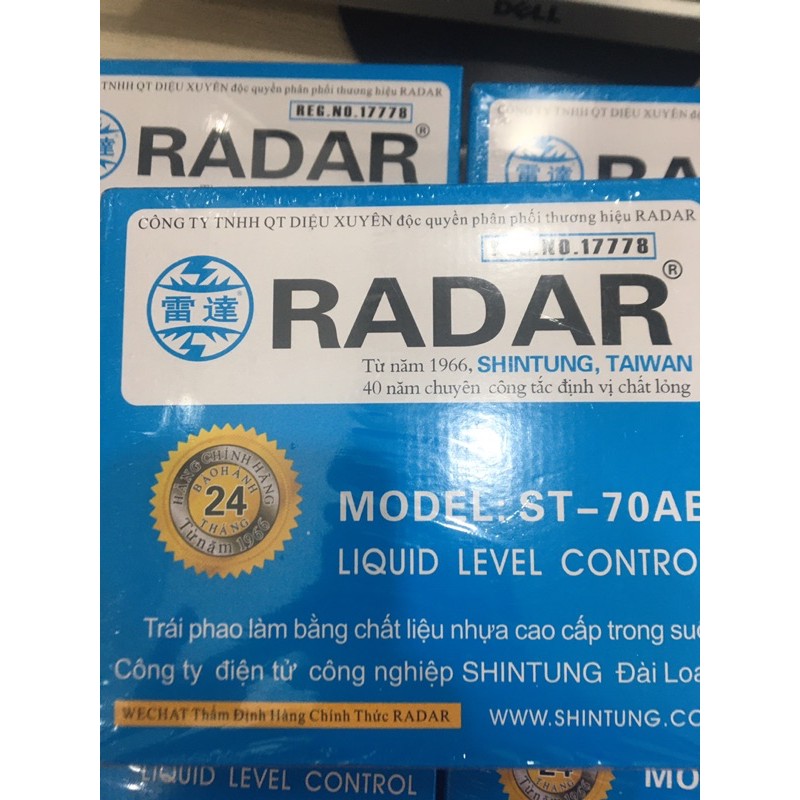 Công tắc phao nước Radar ST-70AB, Taiwan