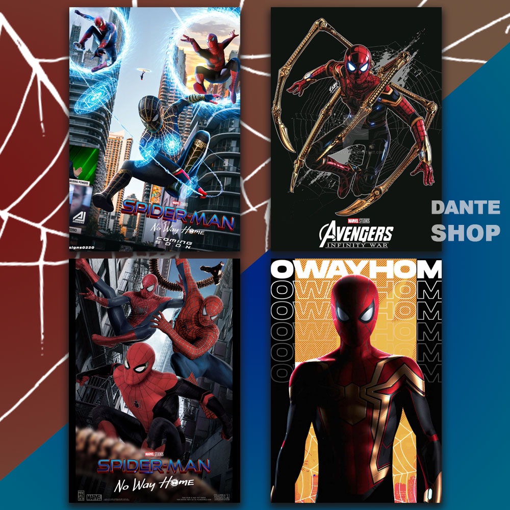 Poster A5 Spider Man No Way Home Chất Liệu Decan Phủ Bóng Chống Thấm Nước - Mô hình