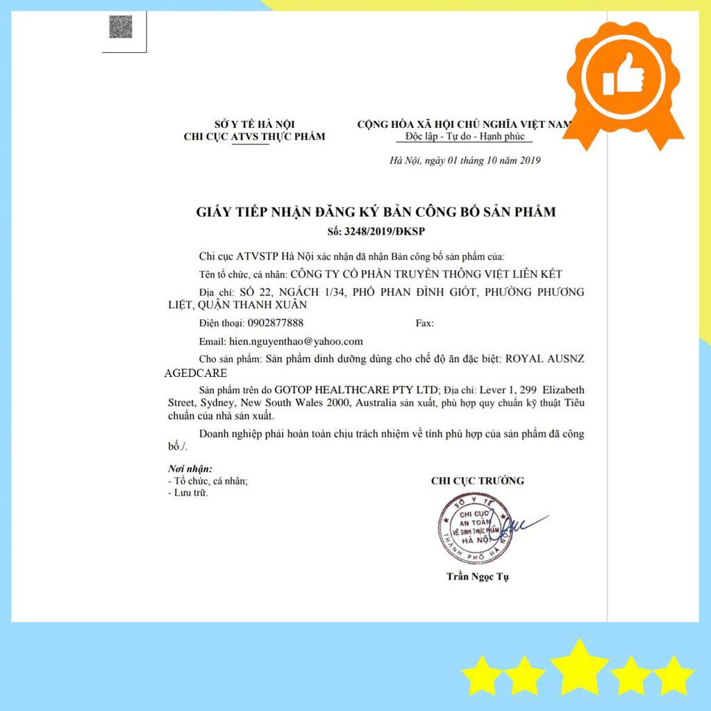 SỮA HOÀNG GIA ÚC AGEDCARE FORMULA  - DÀNH CHO NGƯỜI TRÊN 40 TUỔI