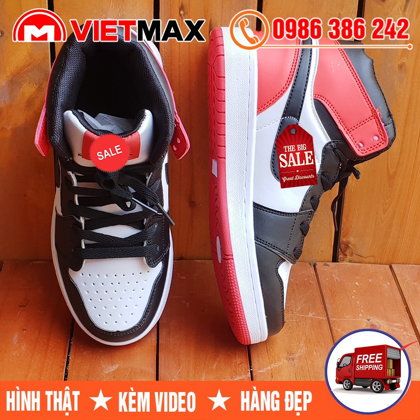 ⚡[FREE SHIP] Giày Thể Thao Air Jordan 1 Đen Đỏ Hàng Việt Nam