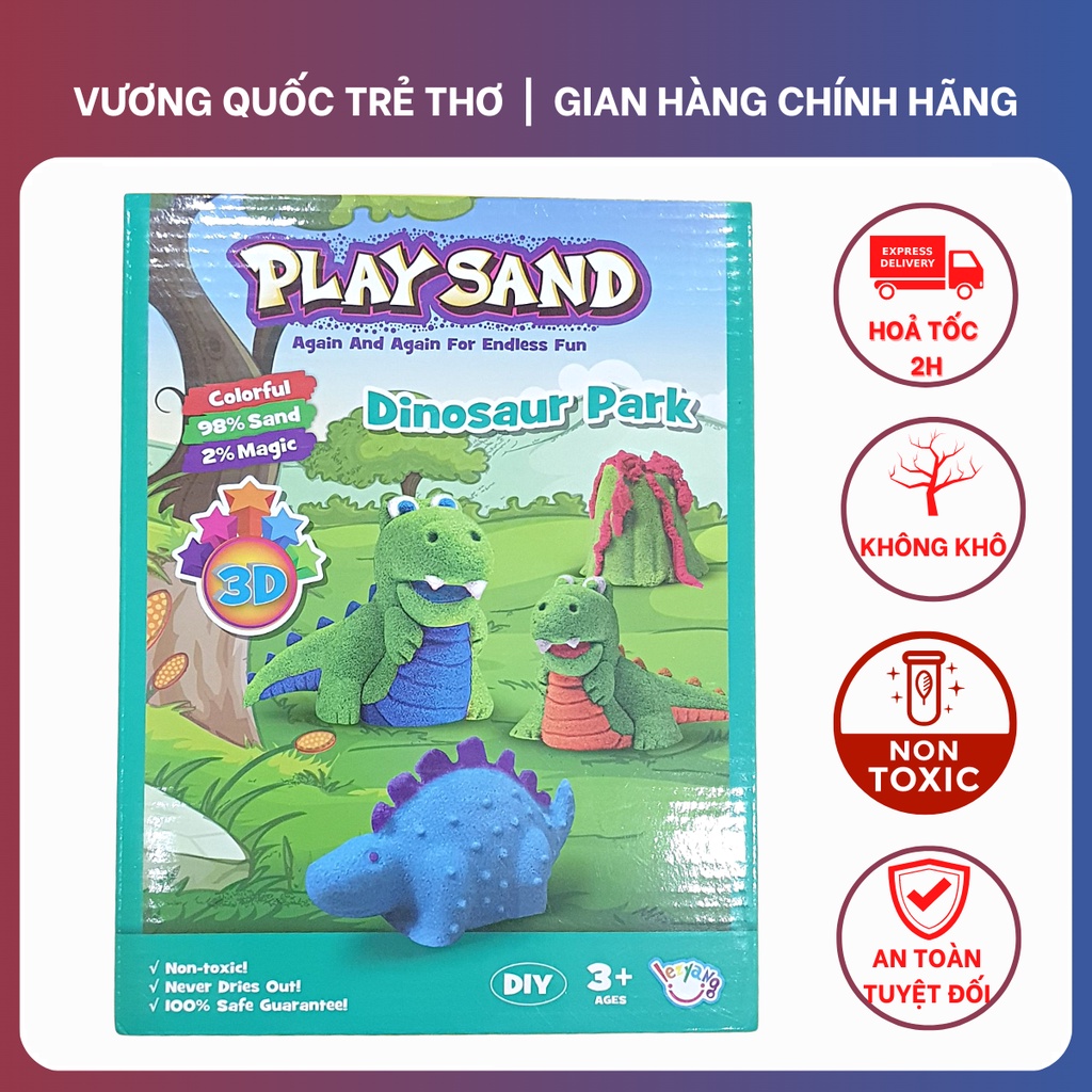 Cát Động Lực Chính Hãng Play Sand Vuongquoctretho, Đồ Chơi Vận Động An Toàn Cho Bé, Không Độc, Không Khô