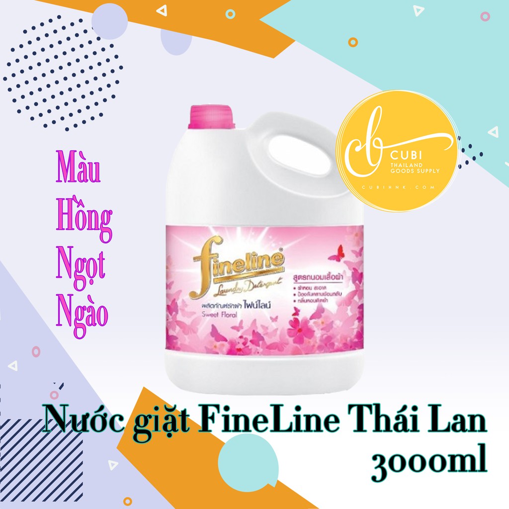 Nước giặt Fineline Thái Lan 3000ml Mẫu mới- Có tem nhập khẩu