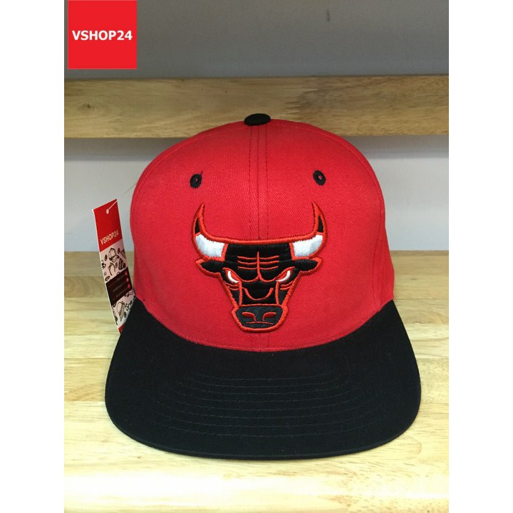 MŨ SNAPBACK VNXK CAO CẤP MITCHELL & NESS CHICAGO BULL 246