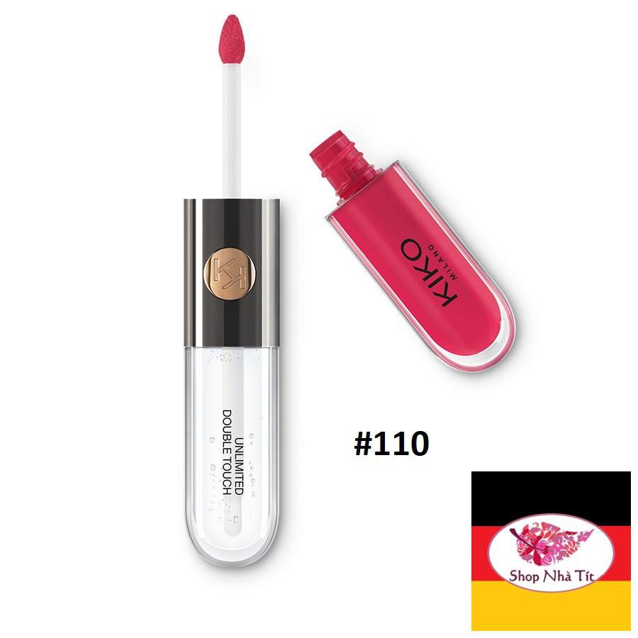 Son Kiko 110- Hồng Rose siêu lì, đẹp, sang trọng với 2 đầu trong 1 thỏi son.