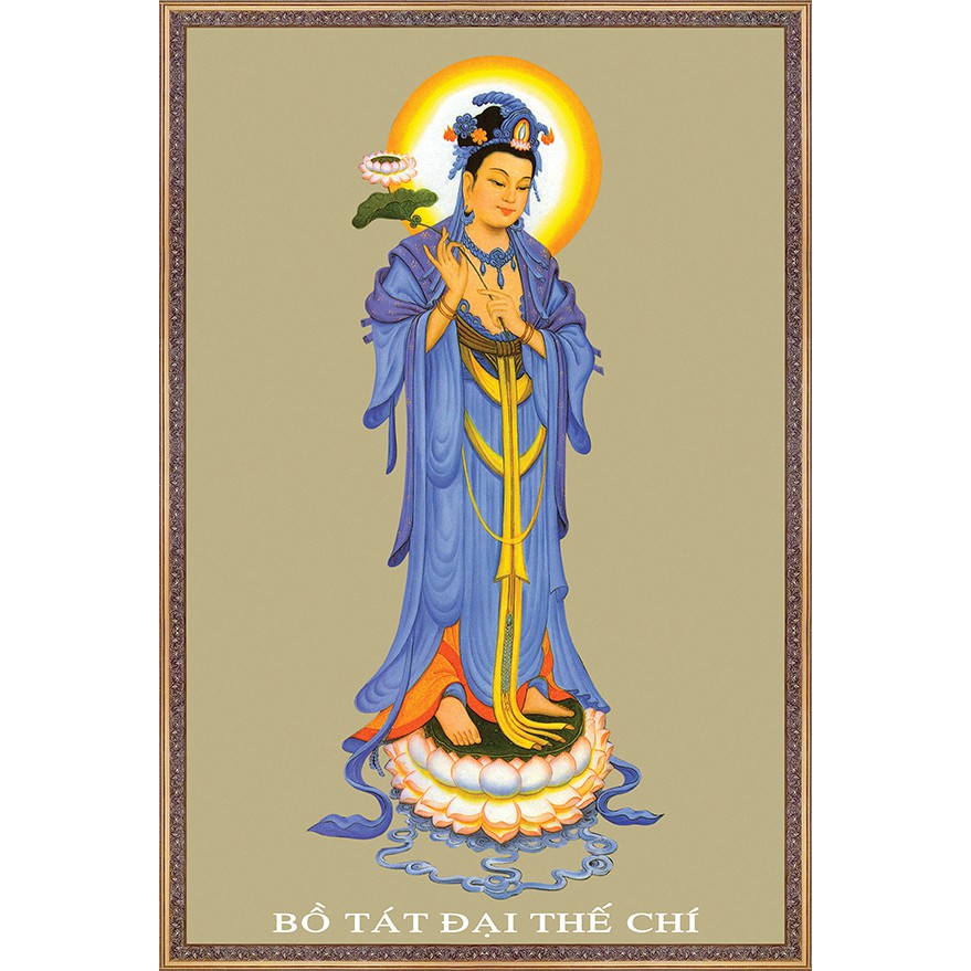 Tranh Tam Thánh, Phật Adida, Đại Thế Chí Bồ Tát, Quan Âm