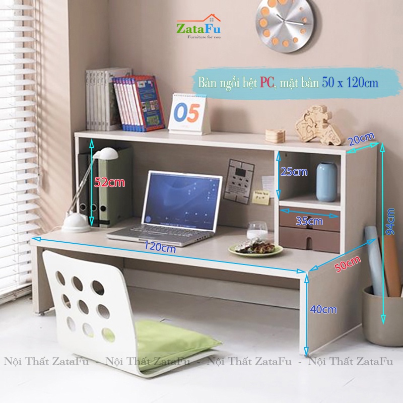 Bàn Ngồi Bệt Làm Việc Gaming Size Lớn 1m2 BLV-64