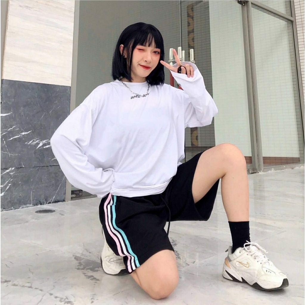 Quần Short Phối Sọc 3 Line Color Unisex