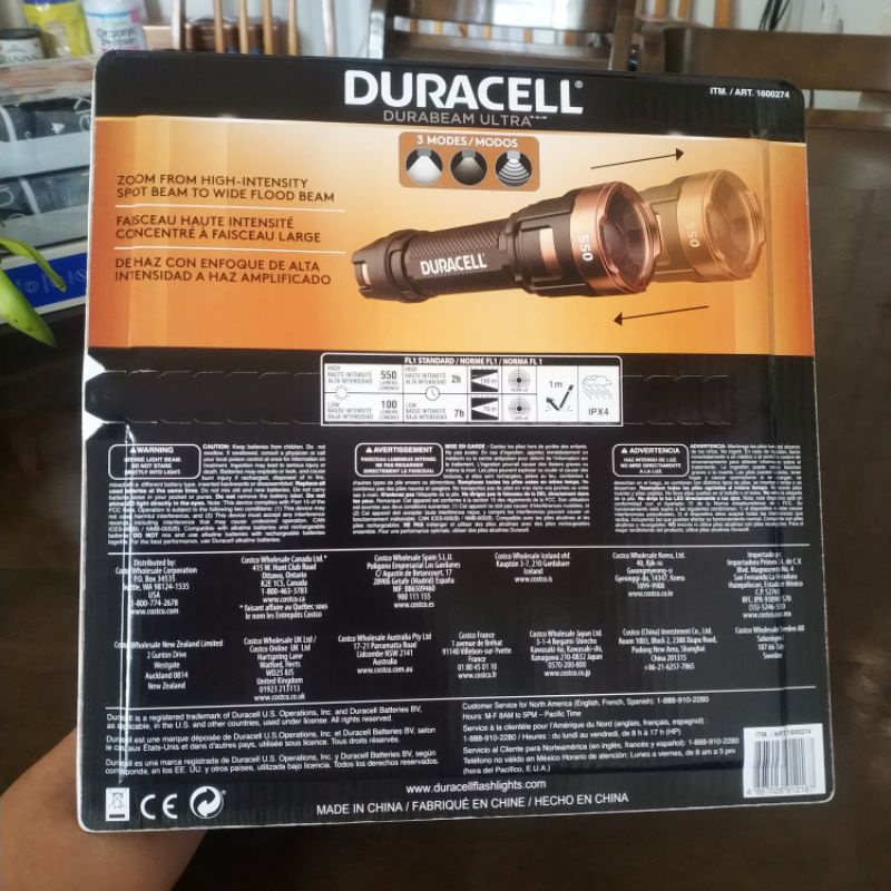 Đèn pin siêu sáng.. DURACELL.. USA.. AUTHENTIC