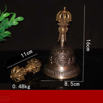 Chuông chày ngũ trí Như Lai - Pháp khí Mật Tông - Phật giáo Tây Tạng
