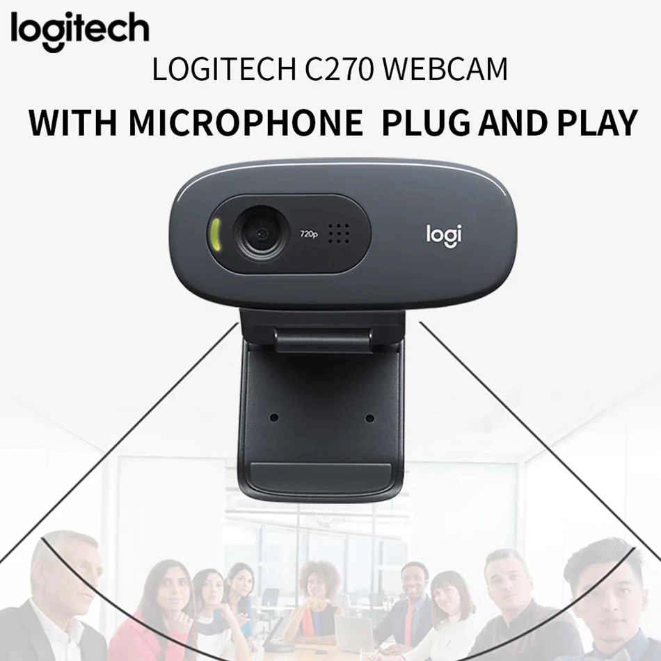 Webcam Logitech C270 Chính Hãng - Tích Hợp Micro Phù Hợp Android Tv Box, Máy Tính, Màn Hình Lcd Hoặc Màn Hình Crt