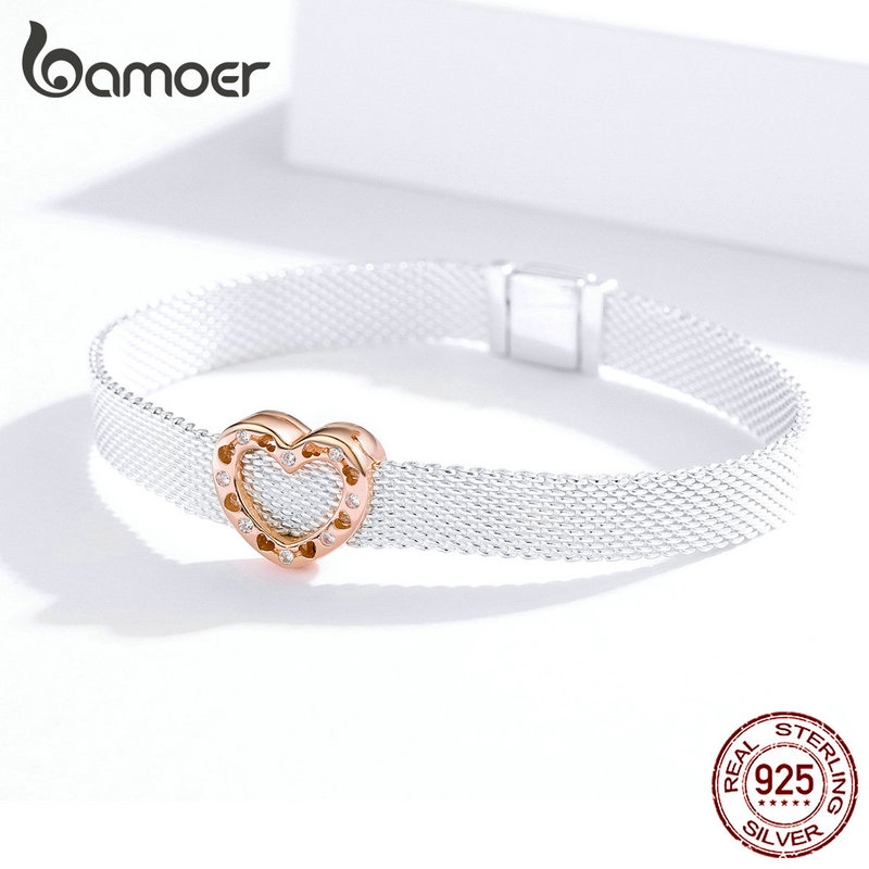 Mặt Trang Sức Bamoer SCX106 Gắn Vòng Tay Đính Đá Lấp Lánh