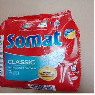 Combo bột rửa chén bát Somat+ nước làm bóng somat 750ml