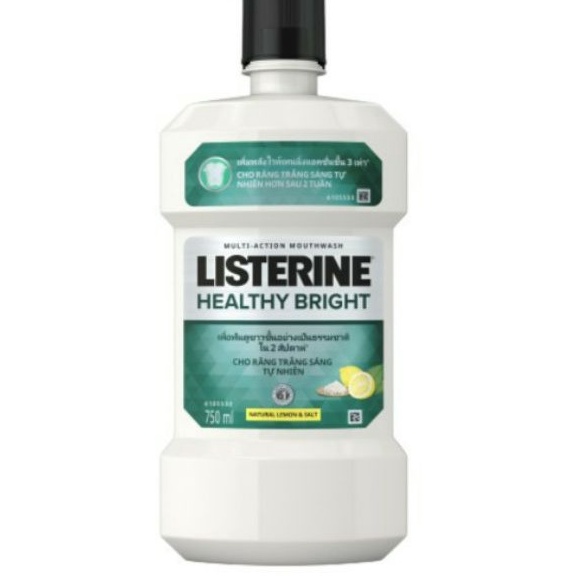 Nước súc miệng giúp răng trắng sáng tự nhiên Listerine Healthy Bright 750ml