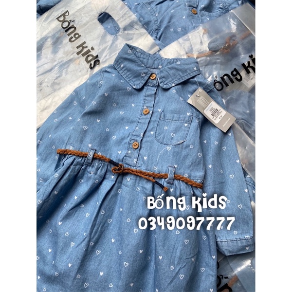 Váy Denim Kèm Belt Trái Tim PR