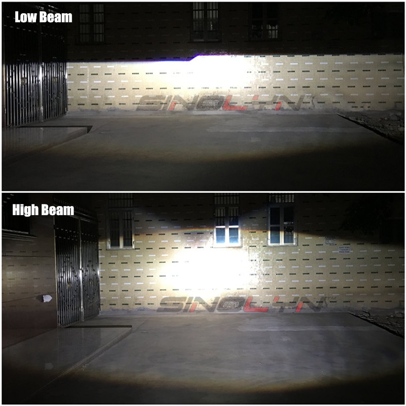 Bộ đèn pha bóng LED Sinolyn Angel Eyes Bi Xenon H4 H7 DRL Devil 2.5inch cho xe hơi sử dụng H1 HID